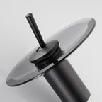 Black Brass bath shower mixer tap waterfall spout detail view