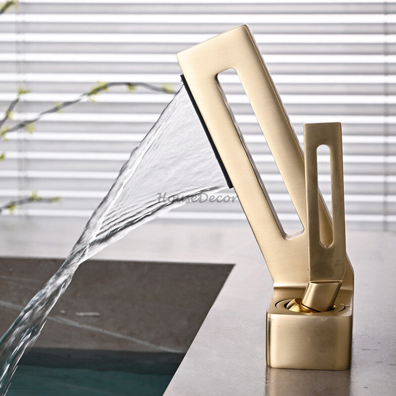 Modern bath shower mixer tap waterfall spout additional view