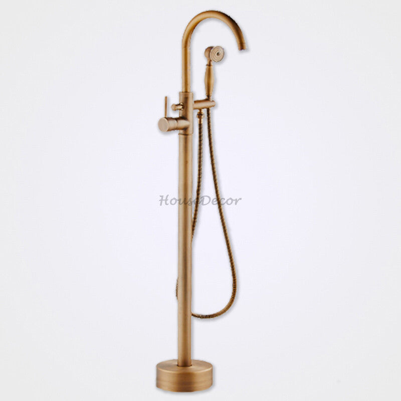 Antique Brass bath shower mixer tap handheld shower set main view