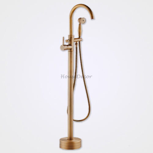 Antique Brass bath shower mixer tap handheld shower set main view
