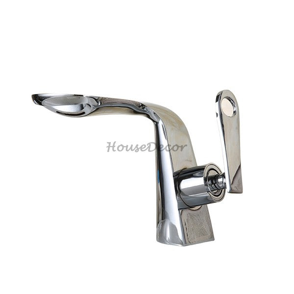 Chrome bath shower mixer tap waterfall spout main view