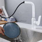 Modern kitchen sink mixer tap swivel spout additional view