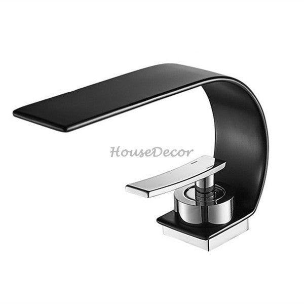 Brass bath shower mixer tap waterfall spout main view
