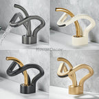 Modern bathroom basin mixer tap waterfall spout main view