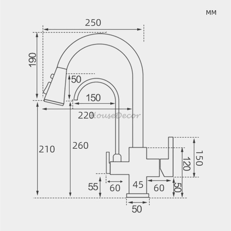 Modern kitchen sink mixer tap pull out spray additional view