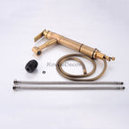 Antique Brass bathroom basin mixer tap pull out spray additional view