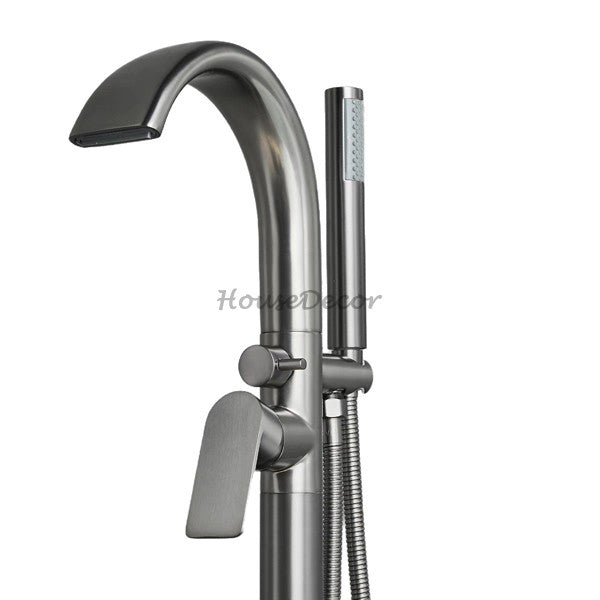 Modern bath shower mixer tap waterfall spout main view