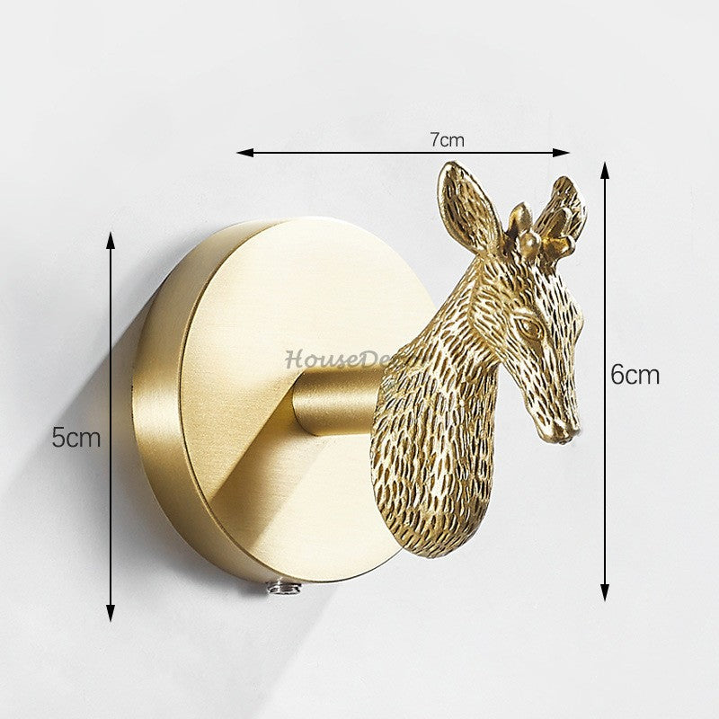 Brass robe hook wall mounted design additional view
