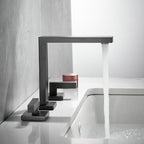 Modern bath shower mixer tap dual handle control additional view