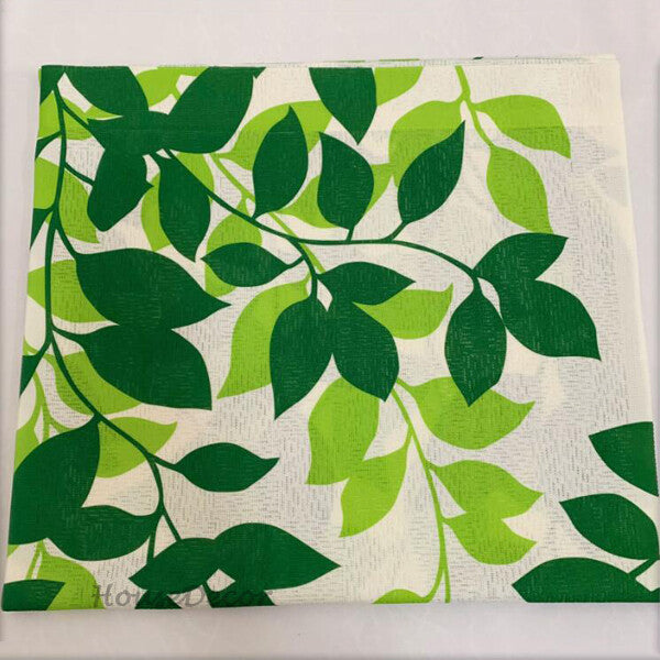 Green Fabric doorway curtain room divider design detail view