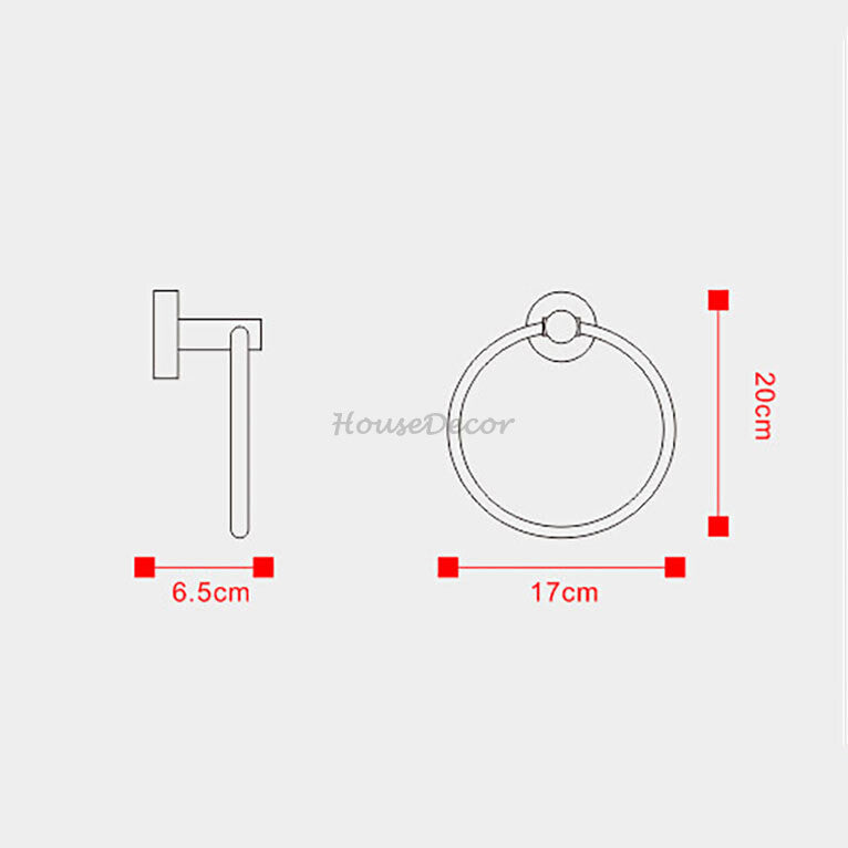Chrome towel ring detailed product view additional view