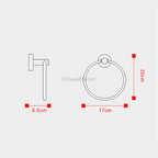 Chrome towel ring detailed product view additional view