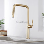 Modern kitchen sink mixer tap pull out spray additional view