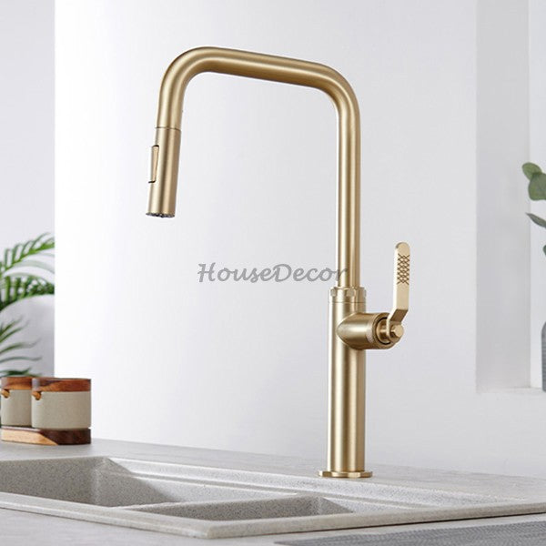 Modern kitchen sink mixer tap pull out spray additional view