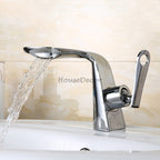 Chrome bath shower mixer tap waterfall spout detail view