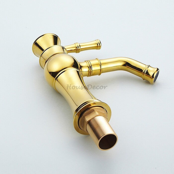 Gold Brass bath shower mixer tap single lever control additional view