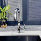 Modern kitchen sink mixer tap pull out spray additional view