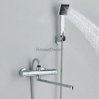 Chrome Brass bath shower mixer tap swivel spout main view