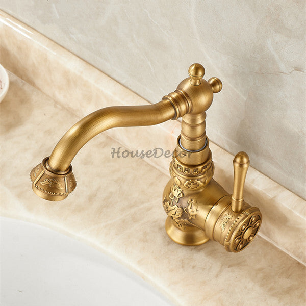 Modern Brass bathroom basin mixer tap detailed product view additional view