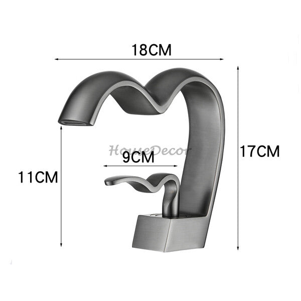 Modern bath shower mixer tap waterfall spout additional view