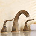 Modern bath shower mixer tap dual handle control main view