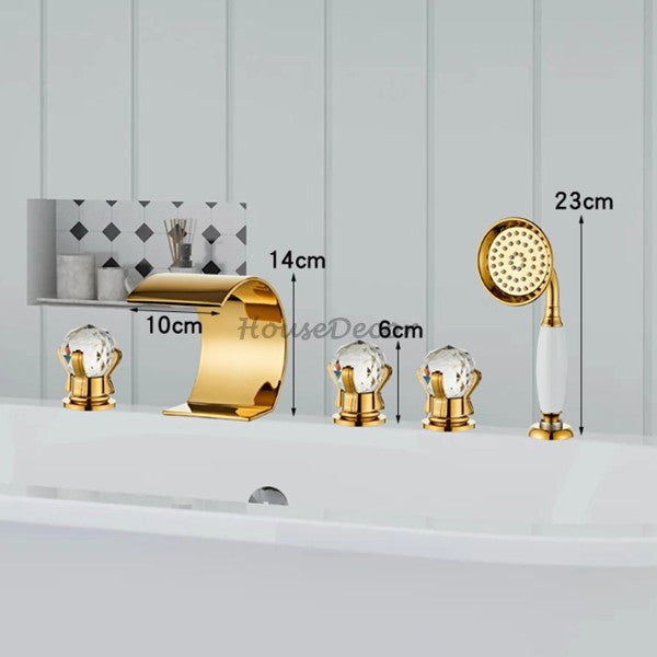 Modern bath shower mixer tap waterfall spout additional view