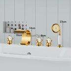 Modern bath shower mixer tap waterfall spout additional view