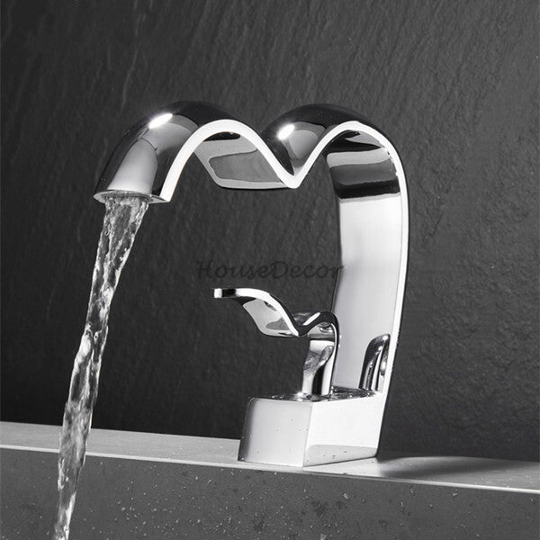 Modern bath shower mixer tap waterfall spout additional view