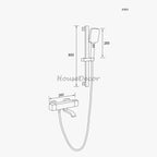 Modern shower head thermostatic control additional view