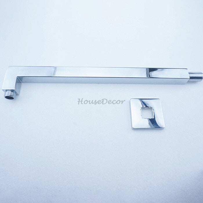 Chrome shower head wall mounted design detail view