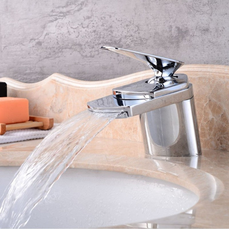 Brass bath shower mixer tap waterfall spout additional view