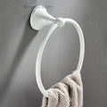 White towel rack wall mounted design main view