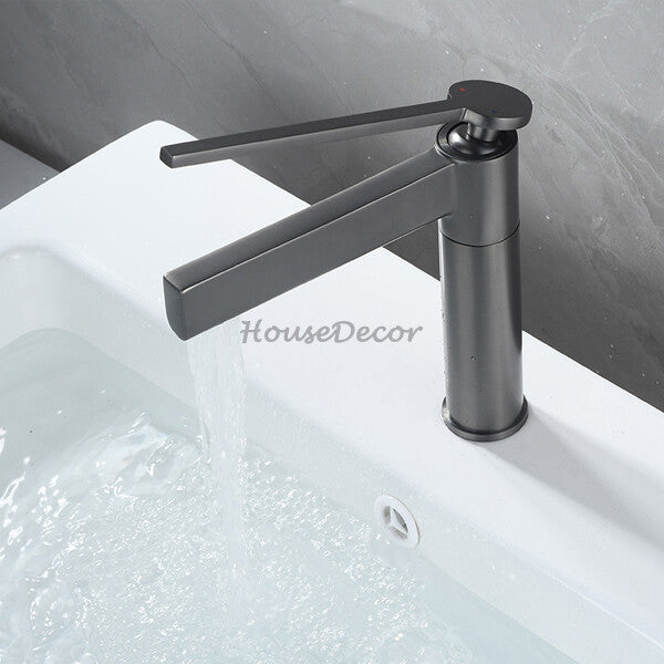 Chrome bath shower mixer tap single lever control main view