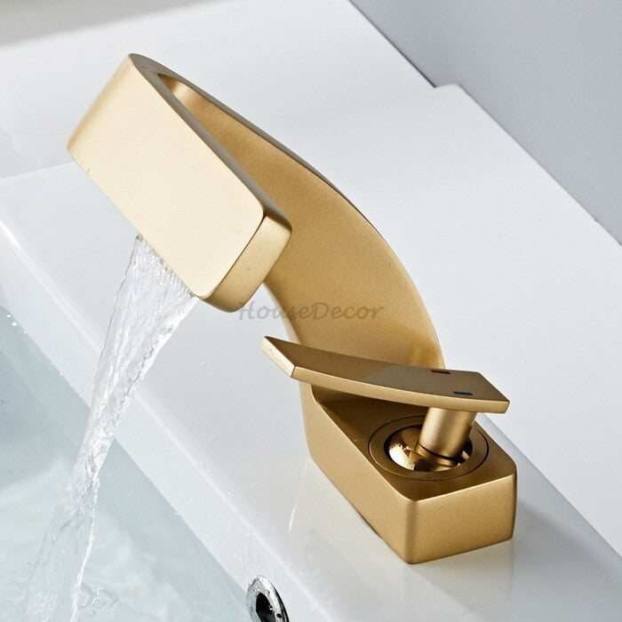 Modern bath shower mixer tap waterfall spout additional view