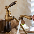 Modern bath shower mixer tap pull out spray detail view