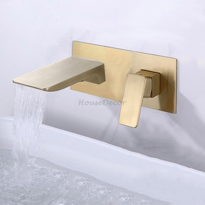 Matte Black bathroom basin mixer tap waterfall spout additional view