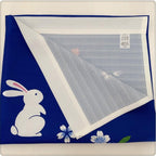 Blue Fabric doorway curtain detailed product view additional view