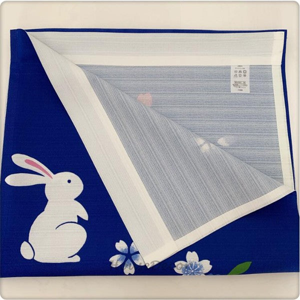 Blue Fabric doorway curtain detailed product view additional view