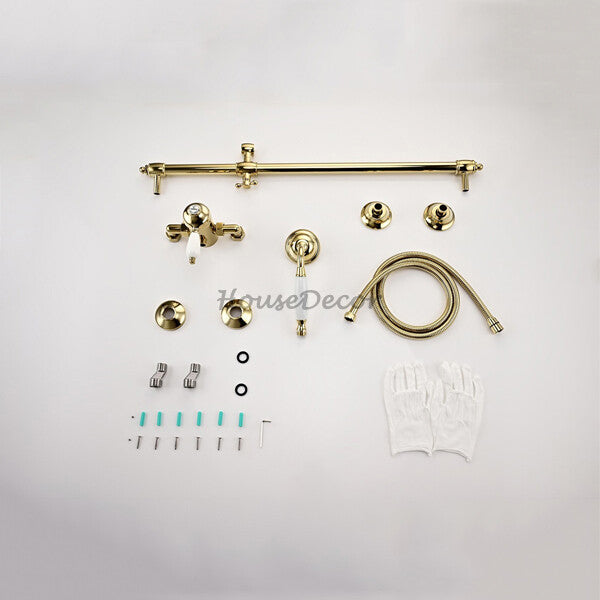 Modern Brass shower head handheld shower set additional view