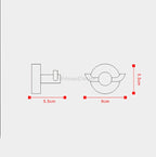 Polished Chrome robe hook wall mounted design additional view
