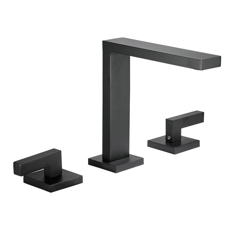 Modern bath shower mixer tap dual handle control main view