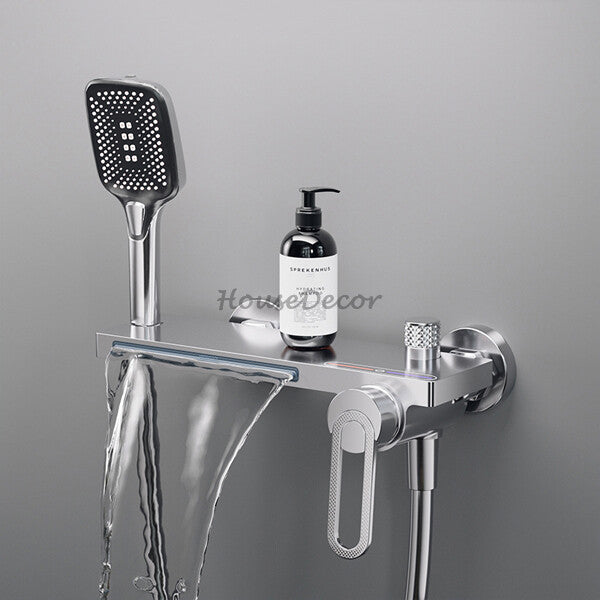 Brass bath shower mixer tap waterfall spout additional view