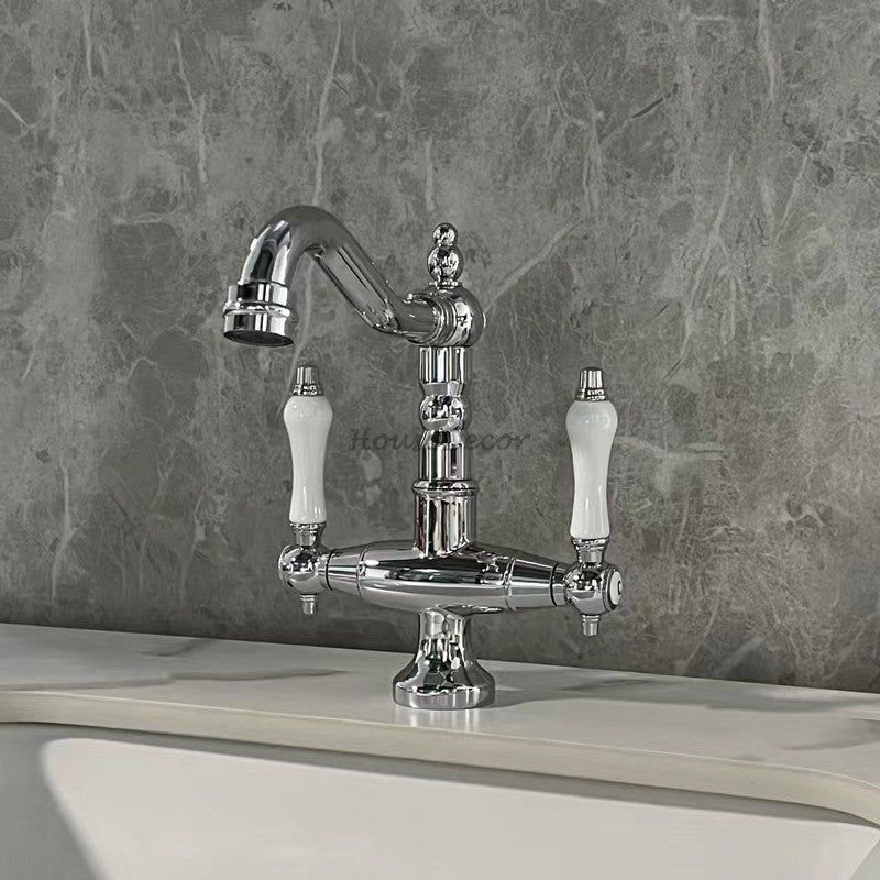 Modern Ceramic bathroom basin mixer tap detailed product view detail view