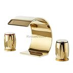 Gold bath shower mixer tap waterfall spout main view