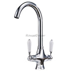Modern Ceramic kitchen sink mixer tap swivel spout main view
