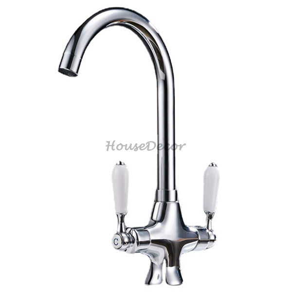 Modern Ceramic kitchen sink mixer tap swivel spout main view