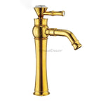Gold bath shower mixer tap swivel spout main view
