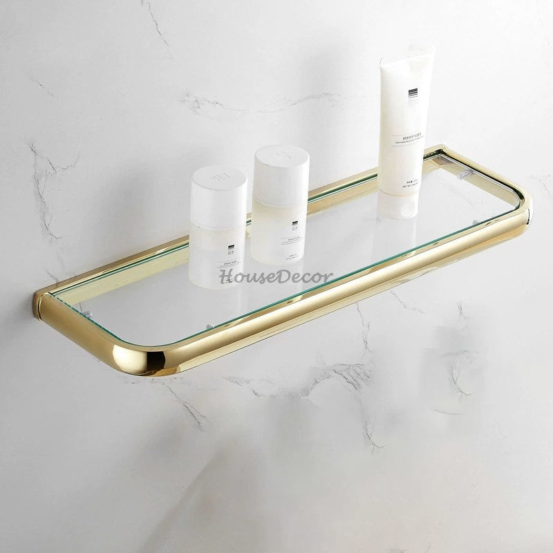 Gold toilet brush holder detailed product view additional view