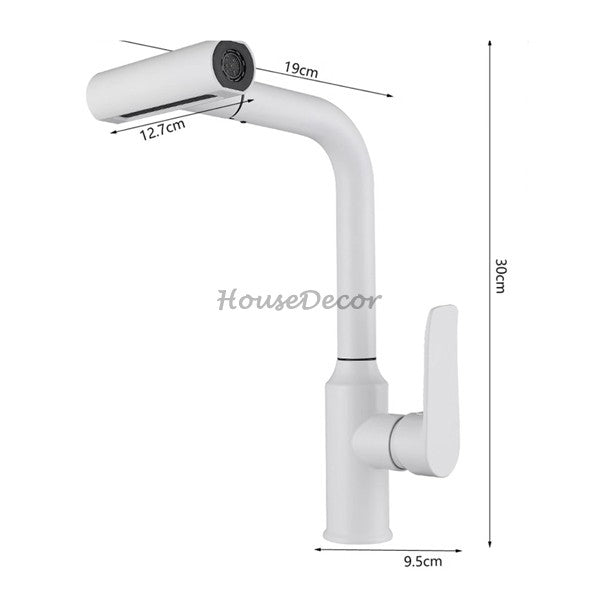 Modern kitchen sink mixer tap swivel spout additional view