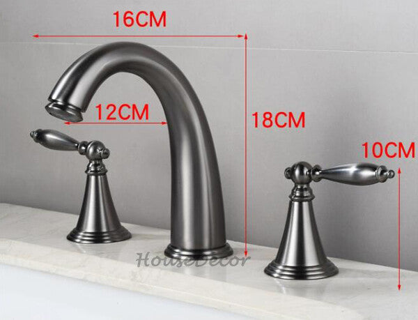 Modern bath shower mixer tap 3 hole installation additional view